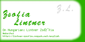 zsofia lintner business card